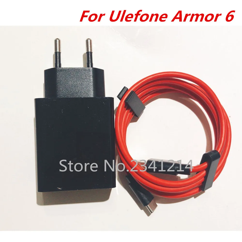 Новинка,, для Ulefone Armor 6, USB адаптер, зарядное устройство, EU Plug, для путешествий, 5 В/1,5 А, импульсный источник питания+ Usb кабель type-C для передачи данных