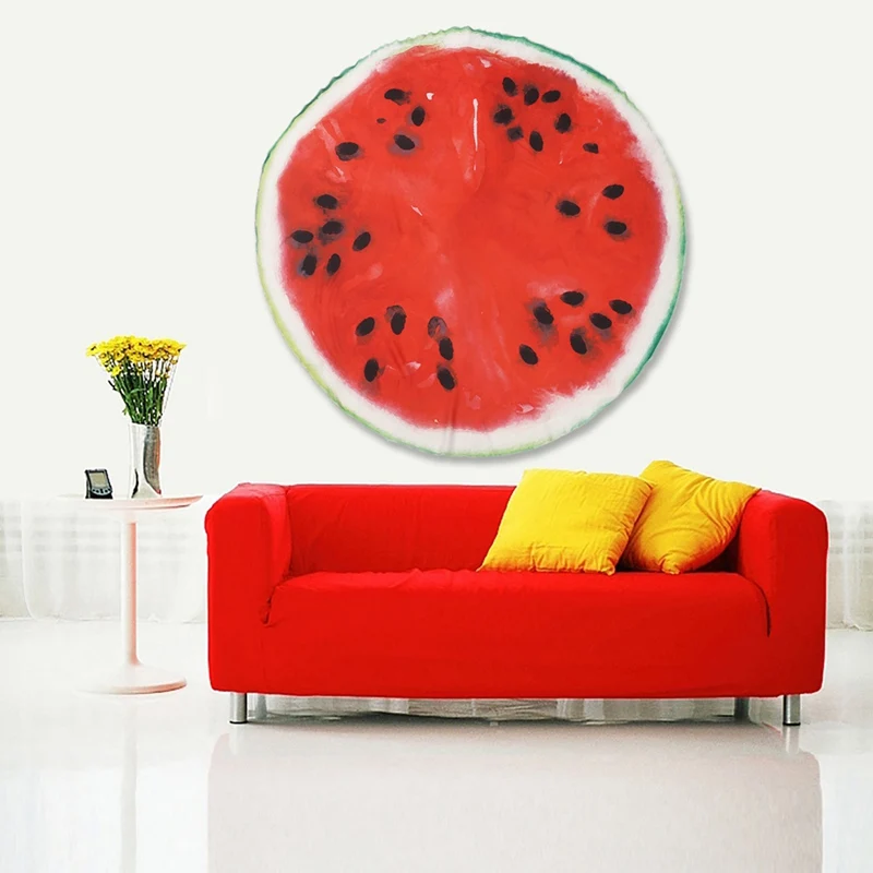 

Hot Sale 145cm Round Watermelon Tapestry Beach Towel Summer Sunbath Blanket Picnic Mat Fabric Decorative Cloth for Home Decor