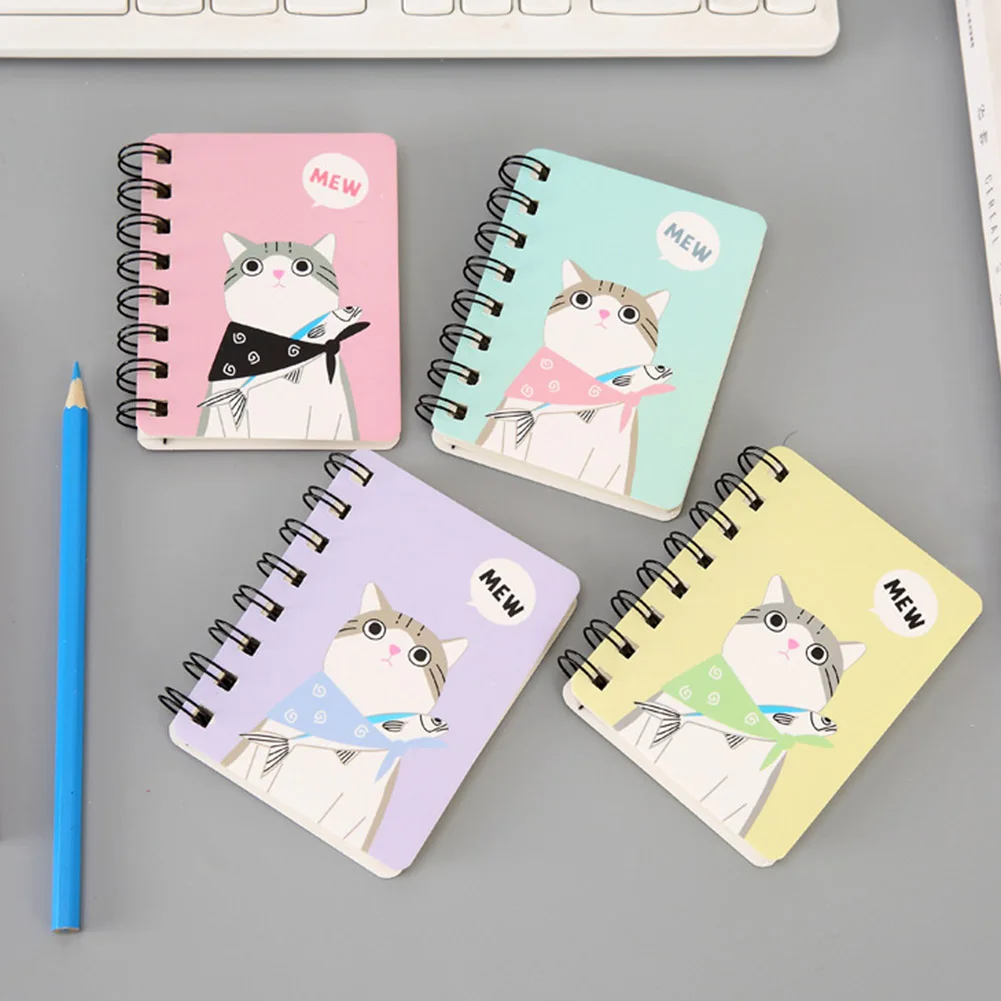 Kawaii Cactus Spiral Notebooks Week Planner Cat Daily Supplies Day plan