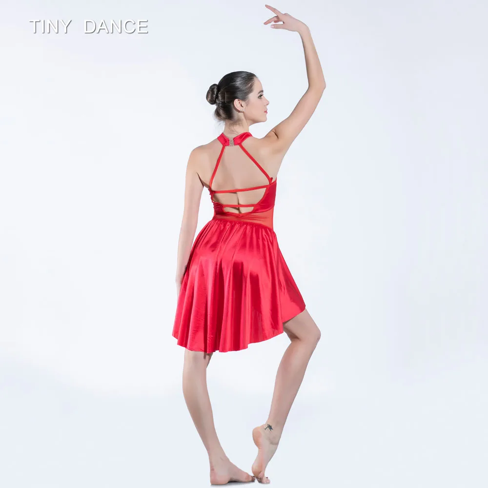 red dance dress