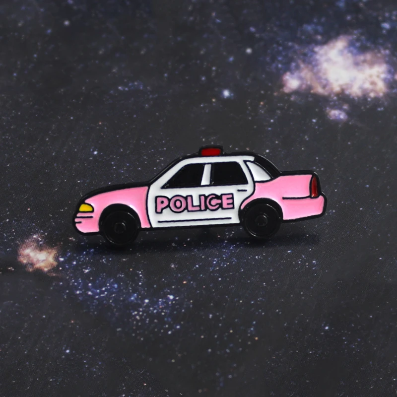 pink police car toy