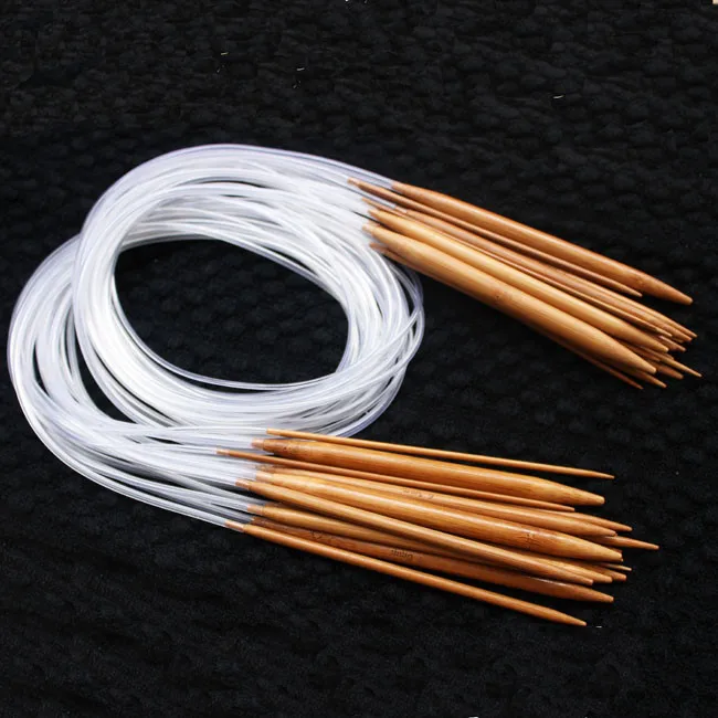 

18pcs/Set Carbonized Bamboo Circular Knitting Needles Pins 47'' 120cm Size 2.0mm-10mm