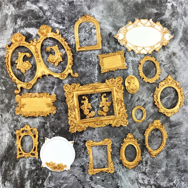 

DIY Mirror Fondant Cake Decorating Tools Frame Cupcake Chocolate Wedding Cake Border Silicone Molds Kitchen Baking Moulds