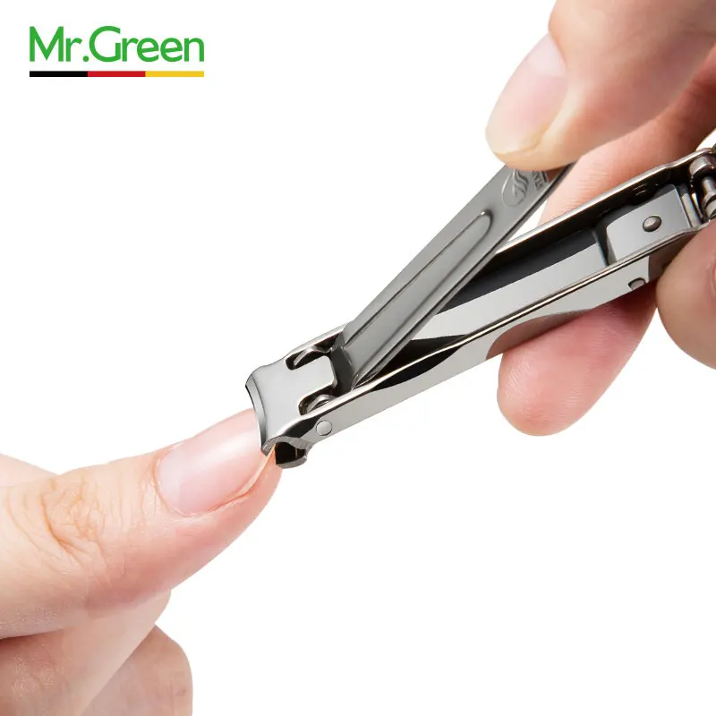  MR.GREEN Stainless Steel Ultra-thin Foldable Hand Toe Nail Clippers Cutter With Keychain Cutter Tri