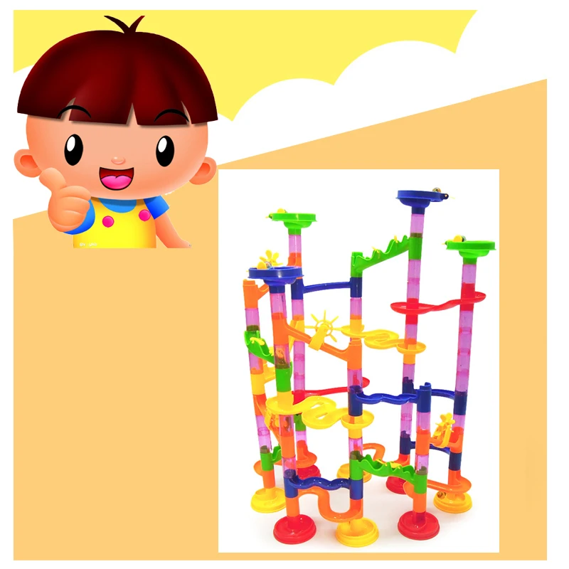 

Three-Dimensional Labyrinth Track Ball Game Plastic Building Blocks Children Early Education Assembling Building Blocks Toys