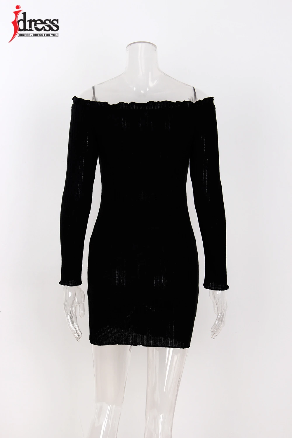 IDress Women Clothing Fashion 2017 Sexy Dress Club Wear Slash Neck Bodycon Dress Online Shopping Club Factory Party Knit Dresses (23)