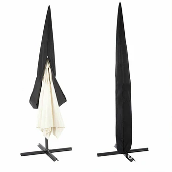 

For Garden/Beach Parasol Rain Cover Accessories 3 SizeBlack Waterproof Oxford Cloth Outdoor Sunshade Umbrella Cover with Zipper