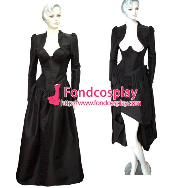 

O Dress The Story Of O With Bra Black Taffeta Dress Cosplay Costume Tailor-made[G311]