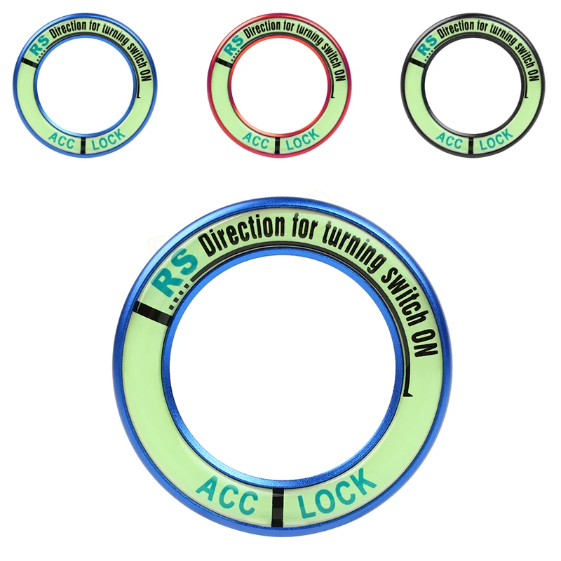 

Luminous Alloy Car Ignition Switch Cover Auto Car Accessories Stickers For TO-YOTA for COROLLA for LEVIN