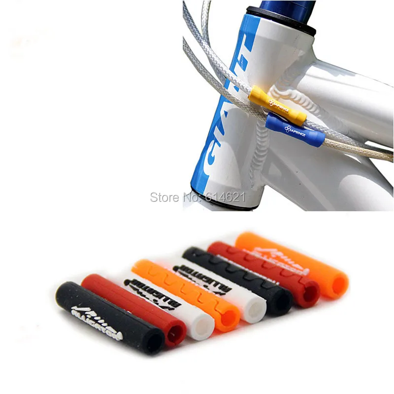 4 x BLACK MTB ROAD FIXIE BIKE OUTER BRAKE GEAR CABLE FRAME SILICONE PROTECTOR