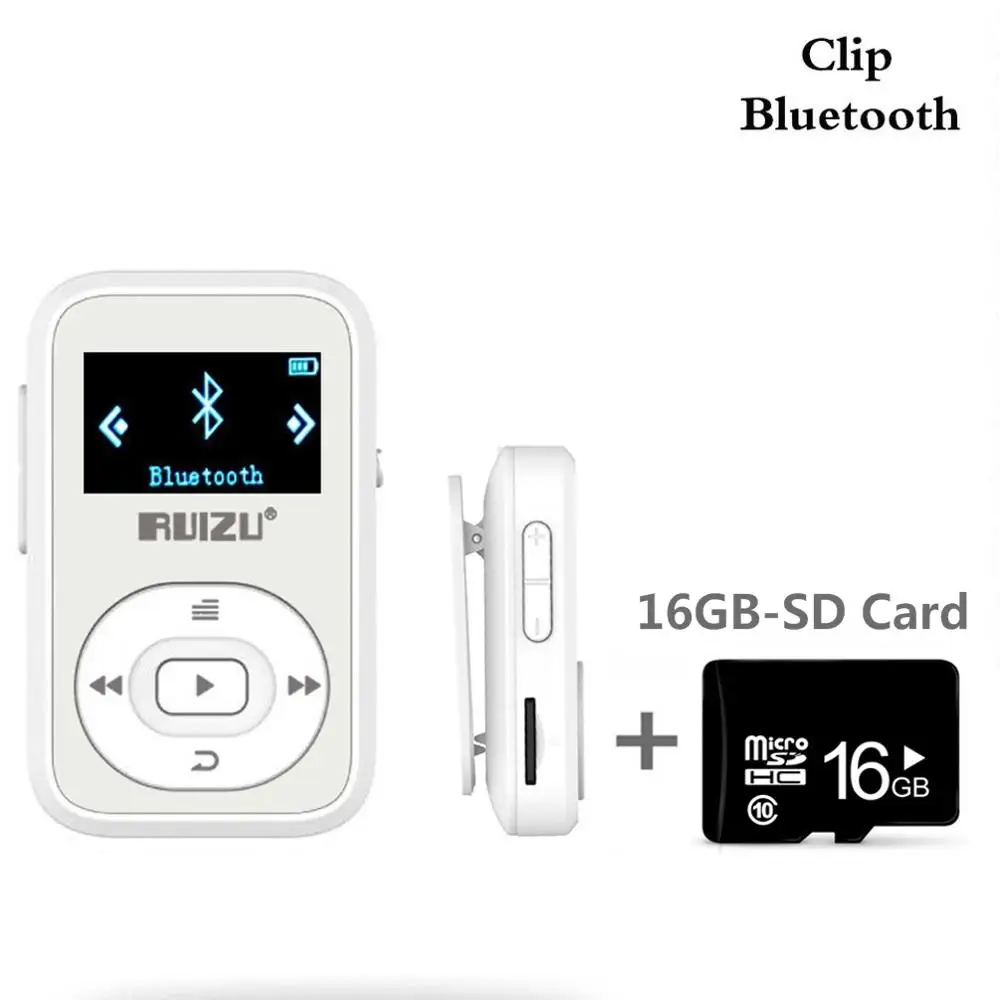 RUIZU X26 MP3 плеер 8 Гб Спортивный mp3 Bluetooth музыкальный с рекордером FM радио