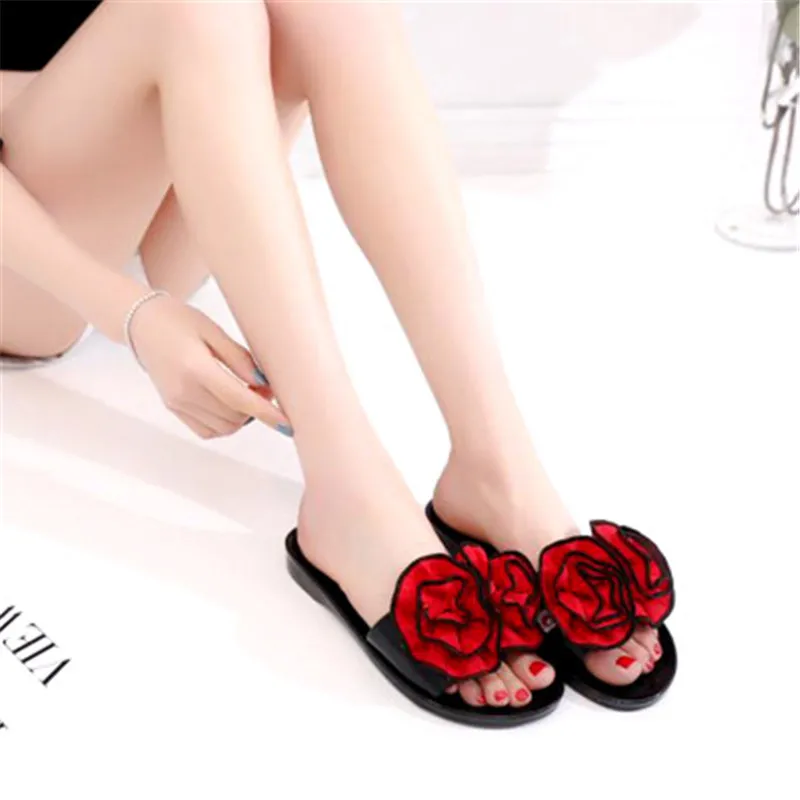 

2018 women's shoes bowtie lady summer students flats beach sandals women's summer slippers woman slippers candy GUIYUNFENGANDA