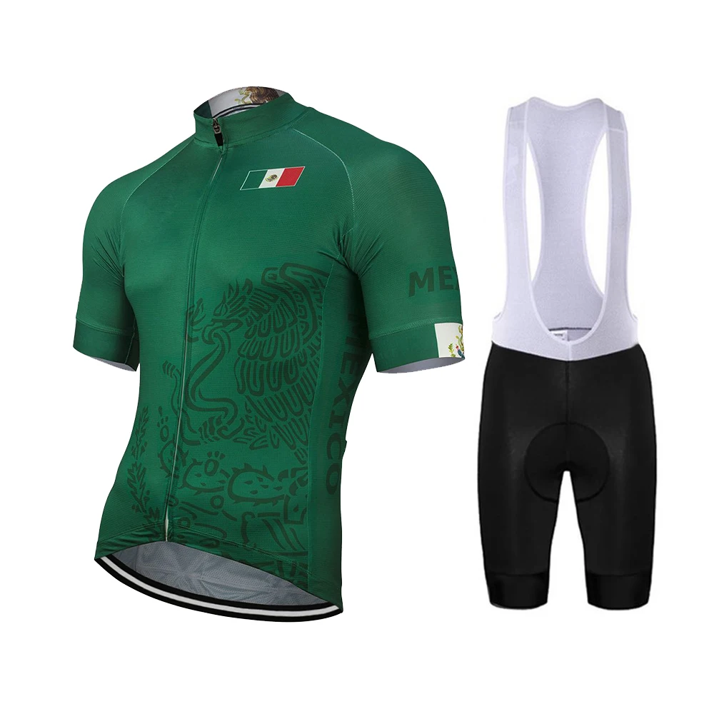 Национальная команда Мехико Зеленый Летний набор Джерси для велоспорта, шоссейные горные гоночные топы, велосипедная одежда 9D гелевая дышащая одежда
