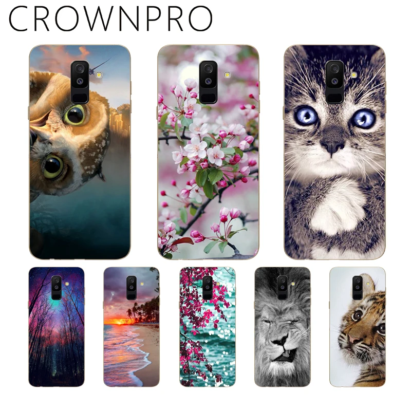 

CROWNPRO sFOR Samsung A6 2018 Case Cover Soft Silicone TPU Phone Protective Capa 6.0" sFOR Samsung Galaxy A6 Plus 2018 Case A6+