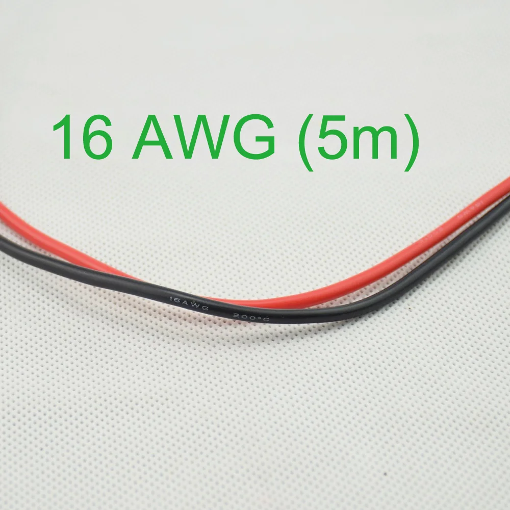 16 AWG(5 м) калибровочный силиконовый провод гибкий многожильный медный кабель для RC