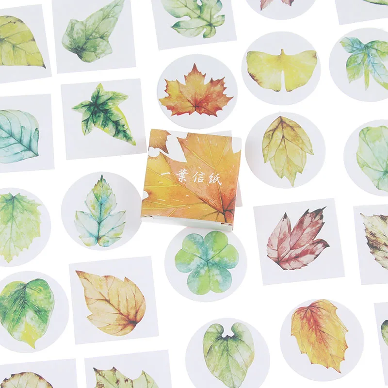 

40 pcs/set Creative Various Leaves Stickers Adhesive Stickers DIY Decoration Stickers