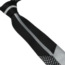 Галстуки Coachella в черно-Серебряную Полоску/в горошек, лоскутный дизайн, шейный платок из микрофибры, обтягивающий галстук 6 см