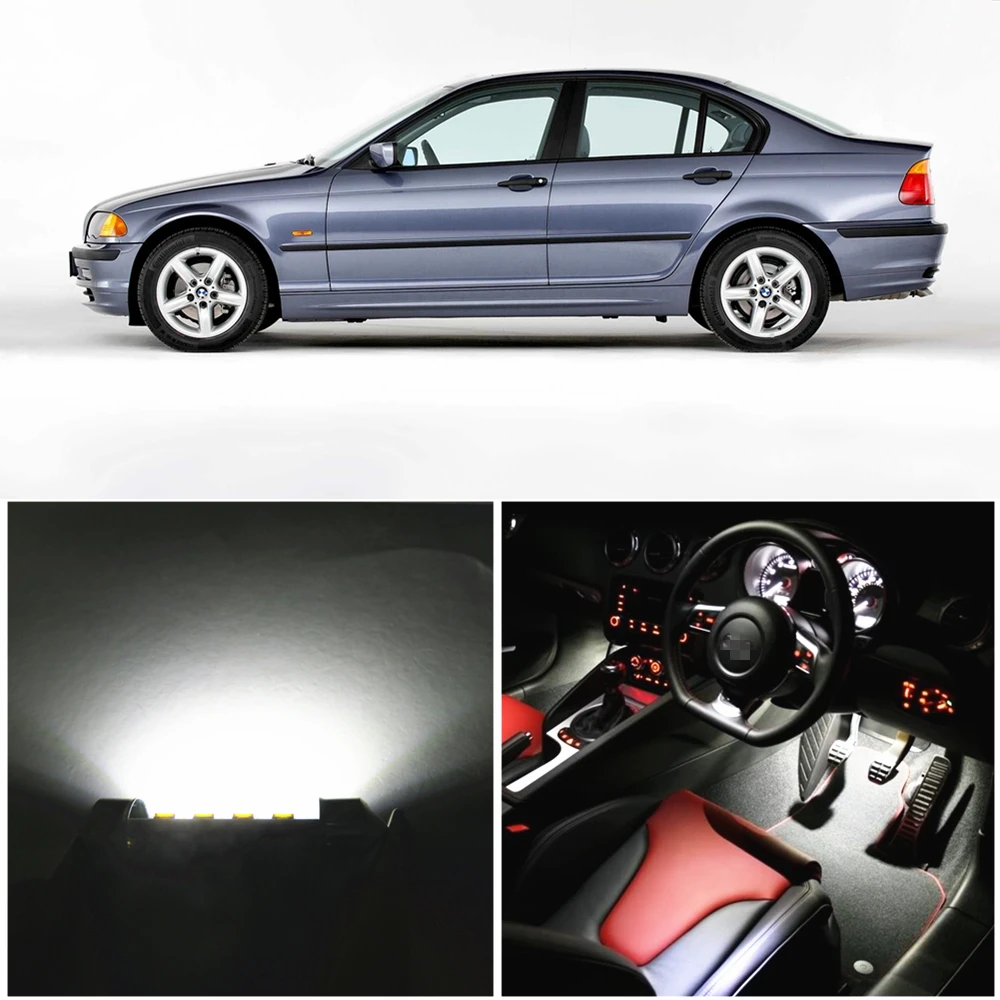 

WLJH 17x Pure White Canbus Error Free Car Map Mirror Lighting Package Interior Led Kits for BMW E46 1999-2006 Sedan Wagon Coupe