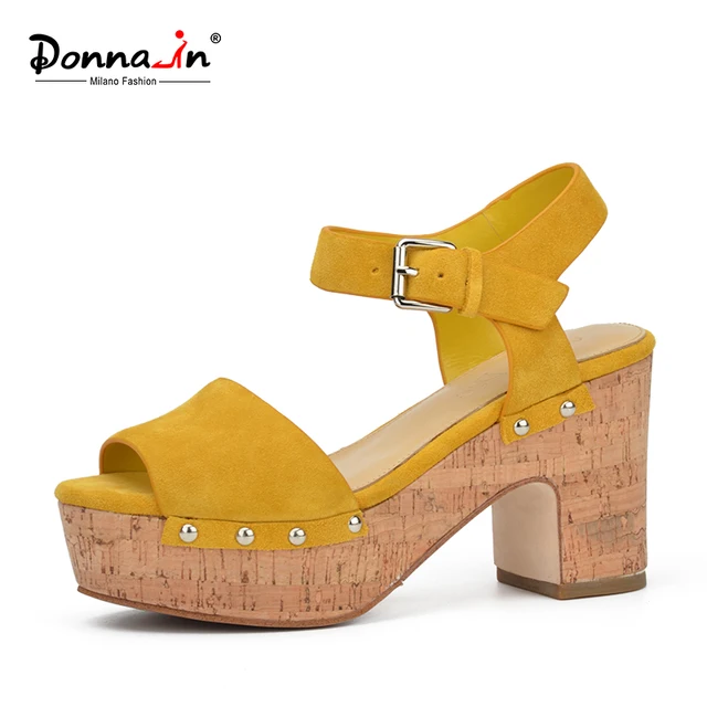 Donna-в 2017 летние новые стили Мода Платформа толстый высокий каблук с открытым носком дамские сандалии