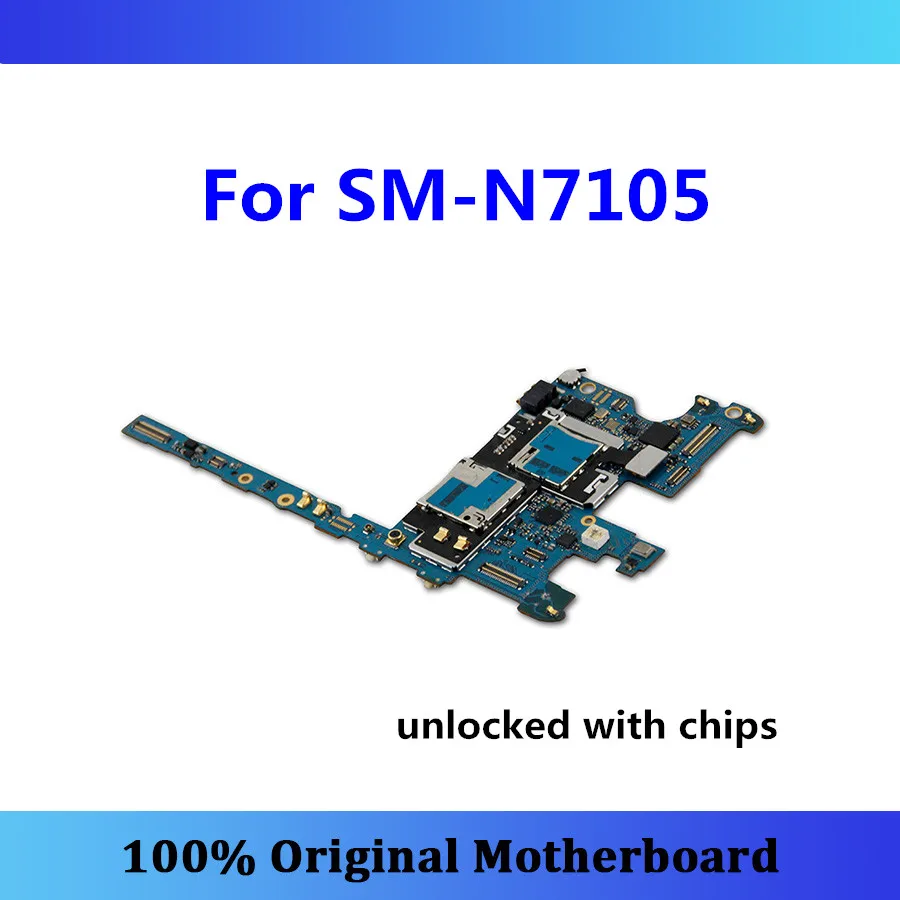 

Tested Original logic board for Samsung Galaxy Note 2 N7105 motherboard unlocked with full chips mainboard Android free shipping