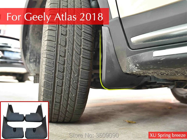 

Car Mudflaps Splash Guards Front Rear Mudguards Fender Accessories 4pcs For Geely Atlas Boyue Emgrand NL-3 Proton X70 2018 2019