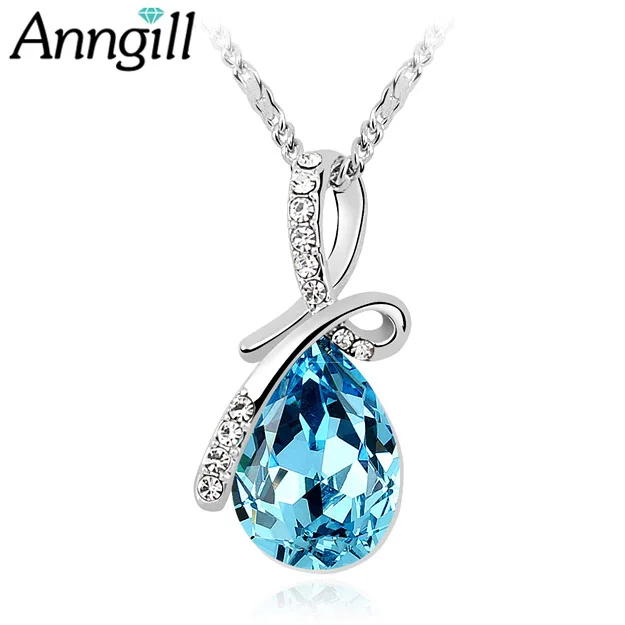 Женская цепочка с подвеской кристаллом Сваровски 100%|valentine day gift|valentines daycrystal crystal |