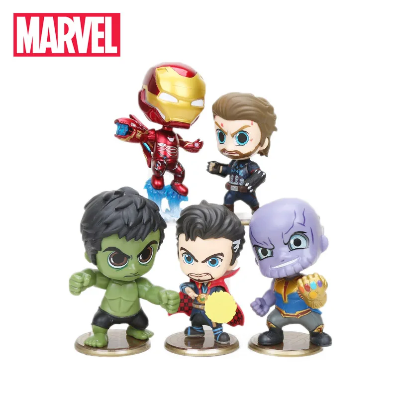 

10-12cm Marvel Toys Avengers Endgame Thonas Captain America Iron man Action Figures Doctor Strange Hulk Collectible Model Dolls