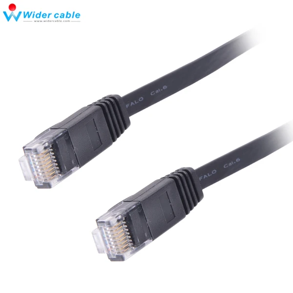 Сетевой кабель UTP RJ45 медный плоский соединительный CAT6 CAT 6 3 фута 1 м черный цвет|cat