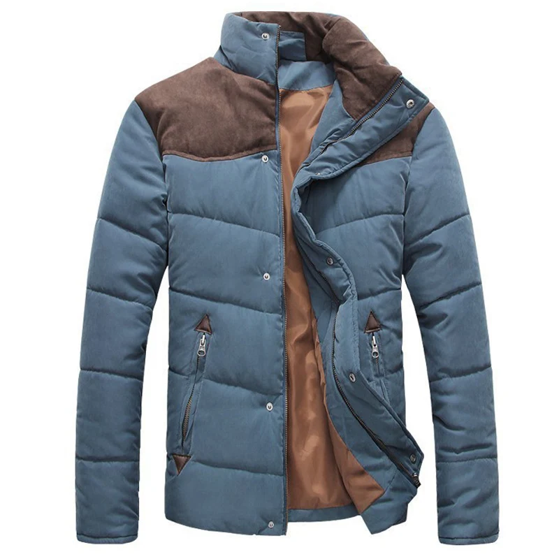 2016 Hot Sale Men Winter Splicing Cotton-Padded Coat Jacket Winter Plus Size Parka High Quality Warm Cotton Coat