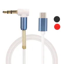 Wholesale 1M USB-C Type C Male To Male 3.5mm Jack Car AUX Cable For Google Pixel/XL Leeco Le Max 2/Pro 3