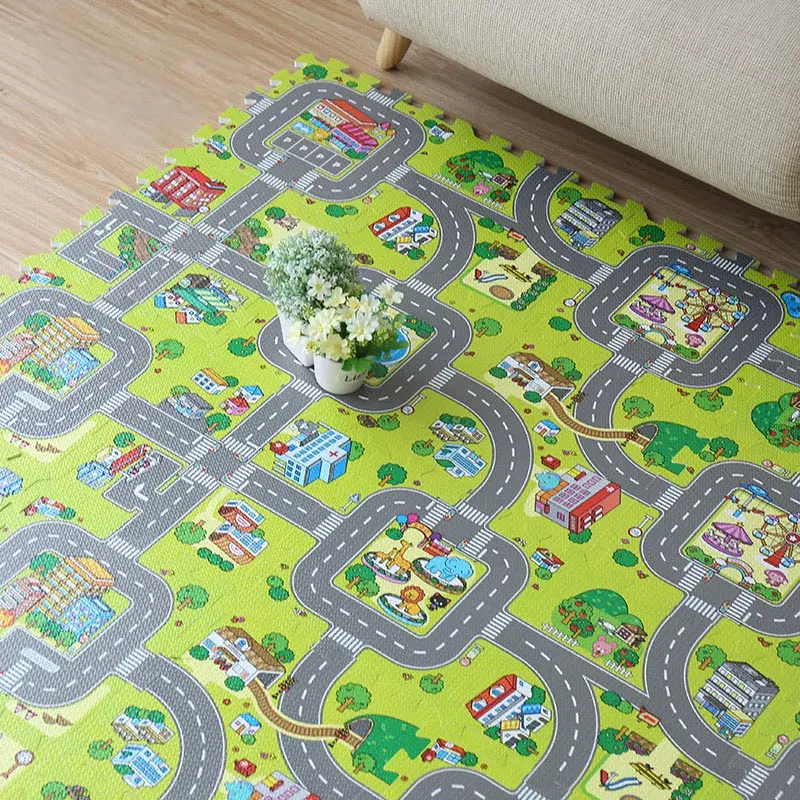 9 шт. детский игровой коврик EVA Foam Puzzle развивающий для детей детской площадки
