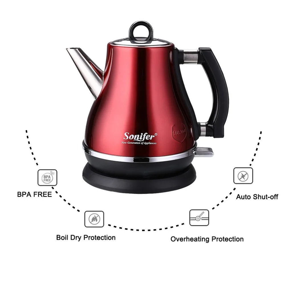 1.2L OriginalColorful 304 Электрический чайник из нержавеющей стали 1500 Вт бытовой 220 в