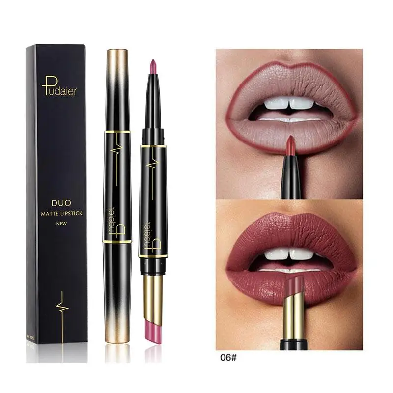 pudaier Professional Double Head Lip Liner Waterproof Long lasting Lip