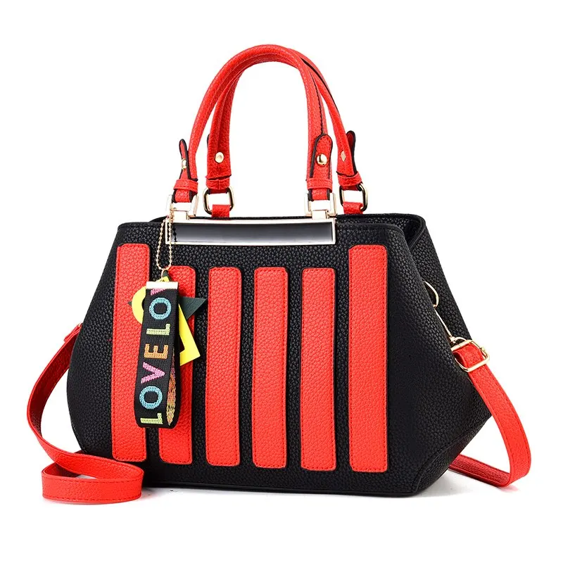 Fashion Stitching Handbag For Women Leather Crossbody Bags Female Messenger Shoulder Tote Lady Purse Bolsa Sac A Main SS7242 (1)