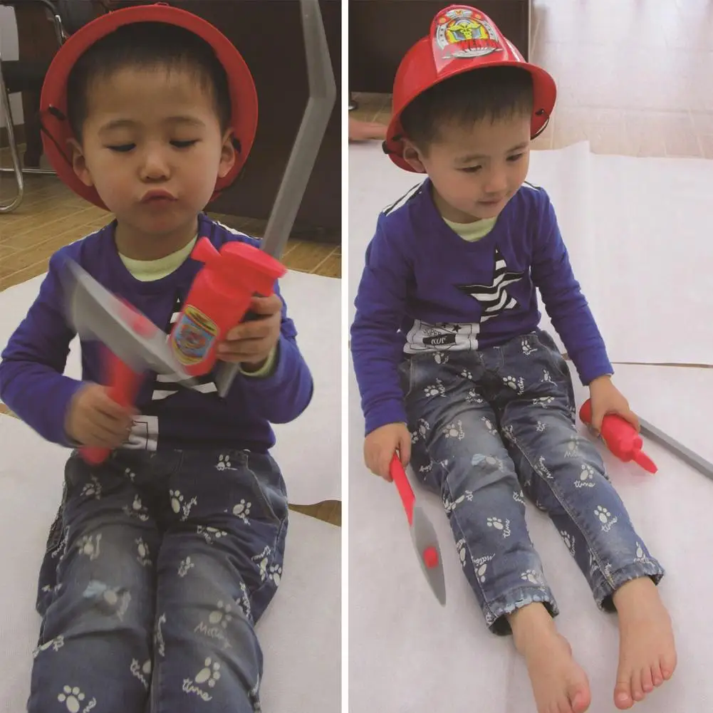 Инновационный пожарный механизм костюм пожарного ролевая вечерние партия игрушка набор для детей со шлемом и аксессуары игрушка для детей