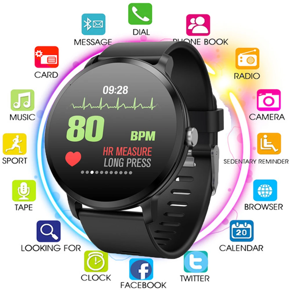 

2019 IP67 Waterproof V11 Bluetooth Smart watch Activity Fitness tracker Heart rate Monitor Smartwatch for Samsung IOS Android