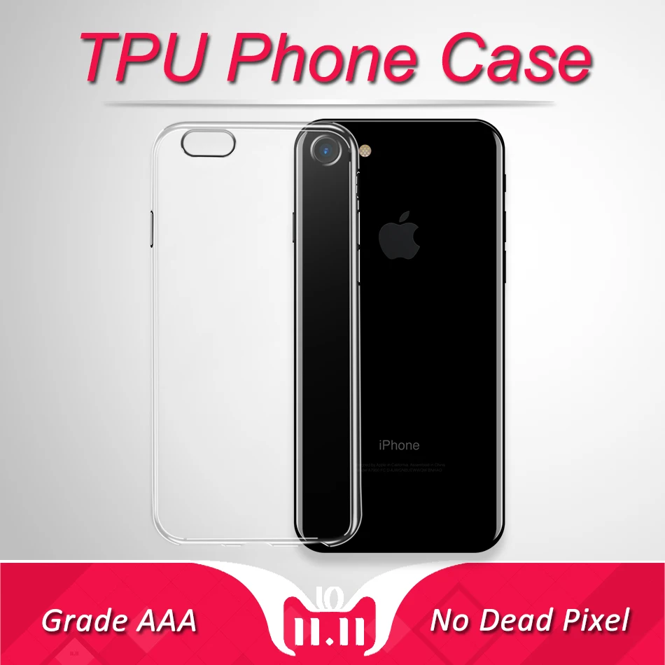 

Ultra Thin Soft Transparent TPU Case For iPhone 8 7 Plus Clear Silicone Full Cover For iPhone 7 Plus 8 Phone Case Capa Coque