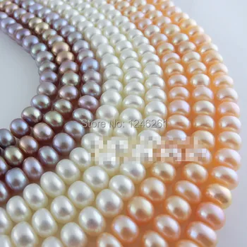 

Romantic! All-match AAA 8-9MM Freshwater Shell Pearl Loose Beads Jewelry Semi-finished Necklace Accessory Parts Wholesale Price