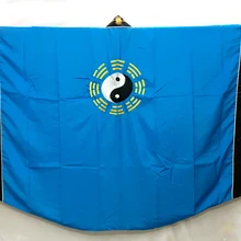 Унисекс 3 вида цветов желтый/синий/красный даосизм ряса унисекс даосский костюмы аббат тай-чи вышивка дракон халат платье одежда