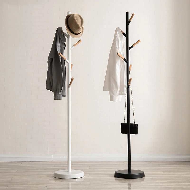 

Coat rack creative hanger simple clothes rack bedroom iron Nordic floor rack