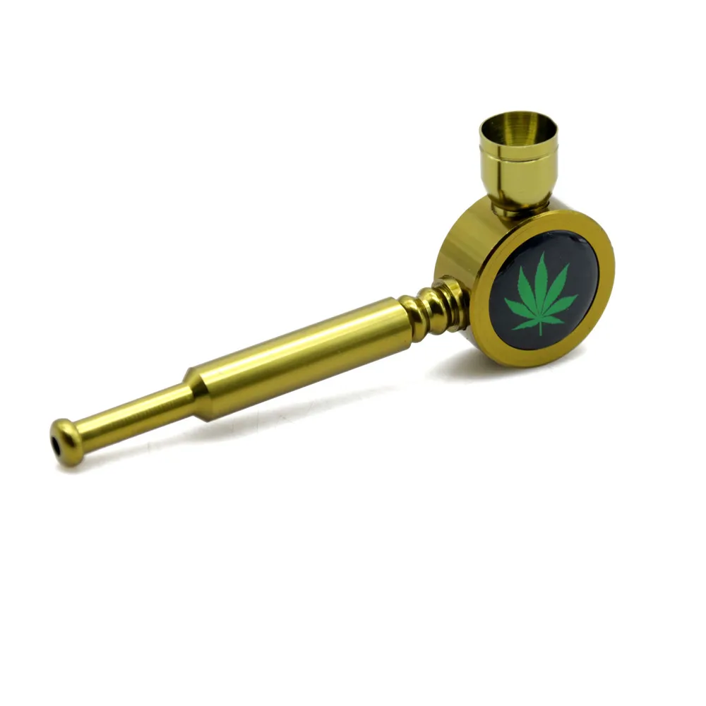 1PC EKJ Portable Metal Smoking Pipe Round Head Small Hookah Aluminum Tobacco Accessories Gift