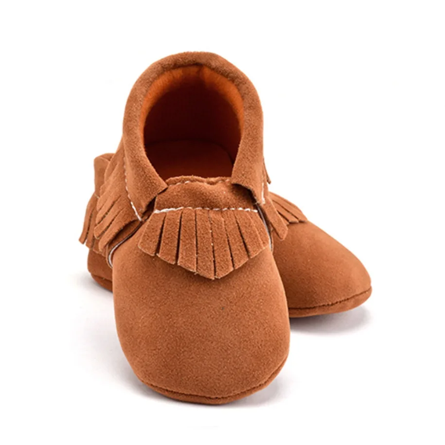 Детская обувь унисекс тапочки для малышей Мокасины детские пинетки из искусственной замши bebe первый шаг ходунки для новорожденных обувь мягкая подошва