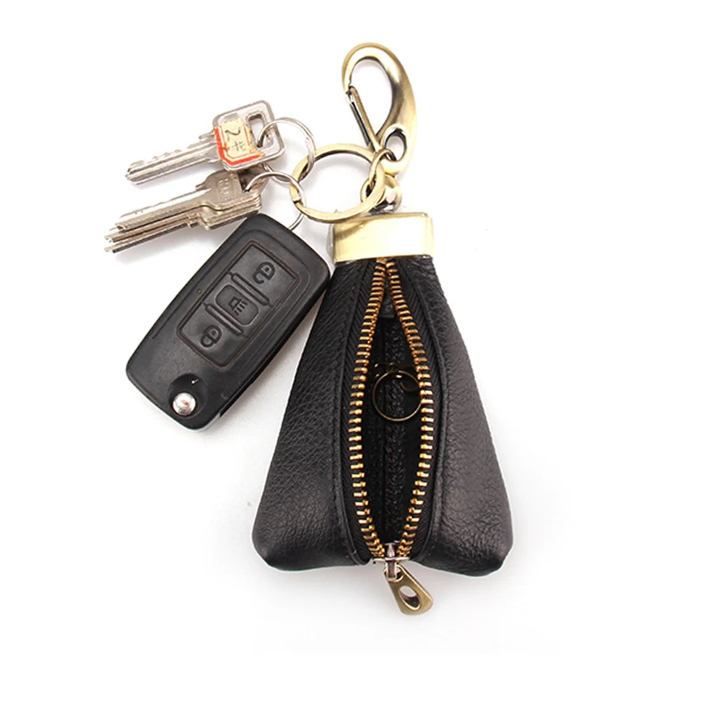 Wo Мужская s& Мужская воловья кожа сумка для монет на молнии Автомобильный ключ кошельки модная многофункциональная ключница держатели для ключей(на заказ