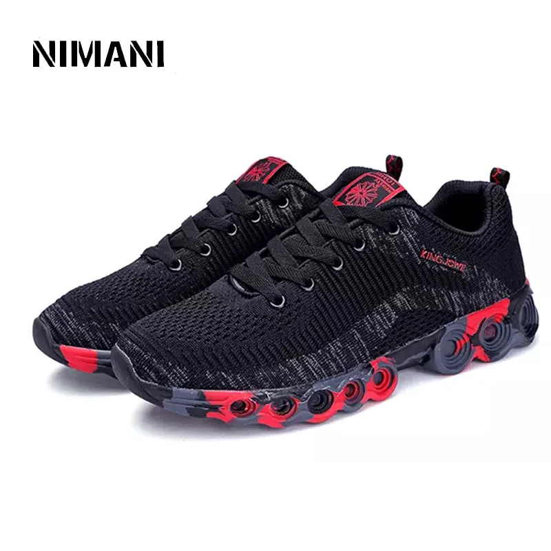 Mode Taille 44 blue Hommes Casual Sneakers Black Respirant Chaussures red Appartements D'été 2018 39 4A5LRq3j