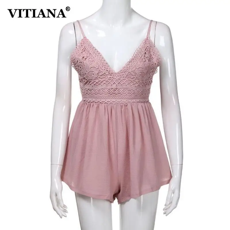 VINAINA Women Sexy Beach Playsuits White Summer 2019 Female Lace Up Print Sling Backless Pink Party Playsuit Womens Rompers VINAINA Women Sexy Beach Playsuits White Summer 2019 Female Lace Up Print Sling Backless Pink Party Playsuit Womens Rompers
