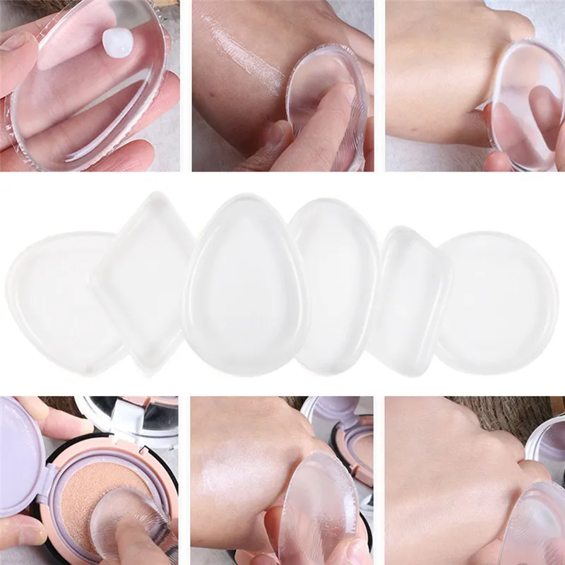 

6pcs Silicone Anti-Sponge Powder Puff Makeup Applicator Fashion Perfect For Face Make Up Foundation BB Cream Essential cosmetic