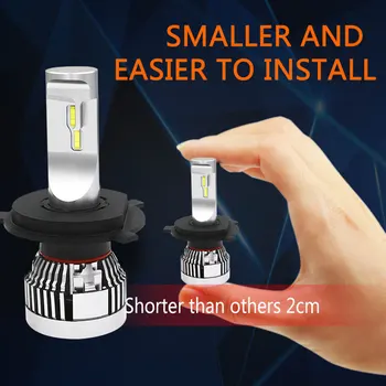 

H4 30W Car Accessories Front Lamp Super Bright Safety LED Headlight High Power Replacement LED Fog Light Car Styling