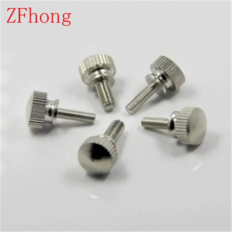 20PCS M3 M4 M5 Brass With Nickel Step Knurled Thumb Screw /Round Head