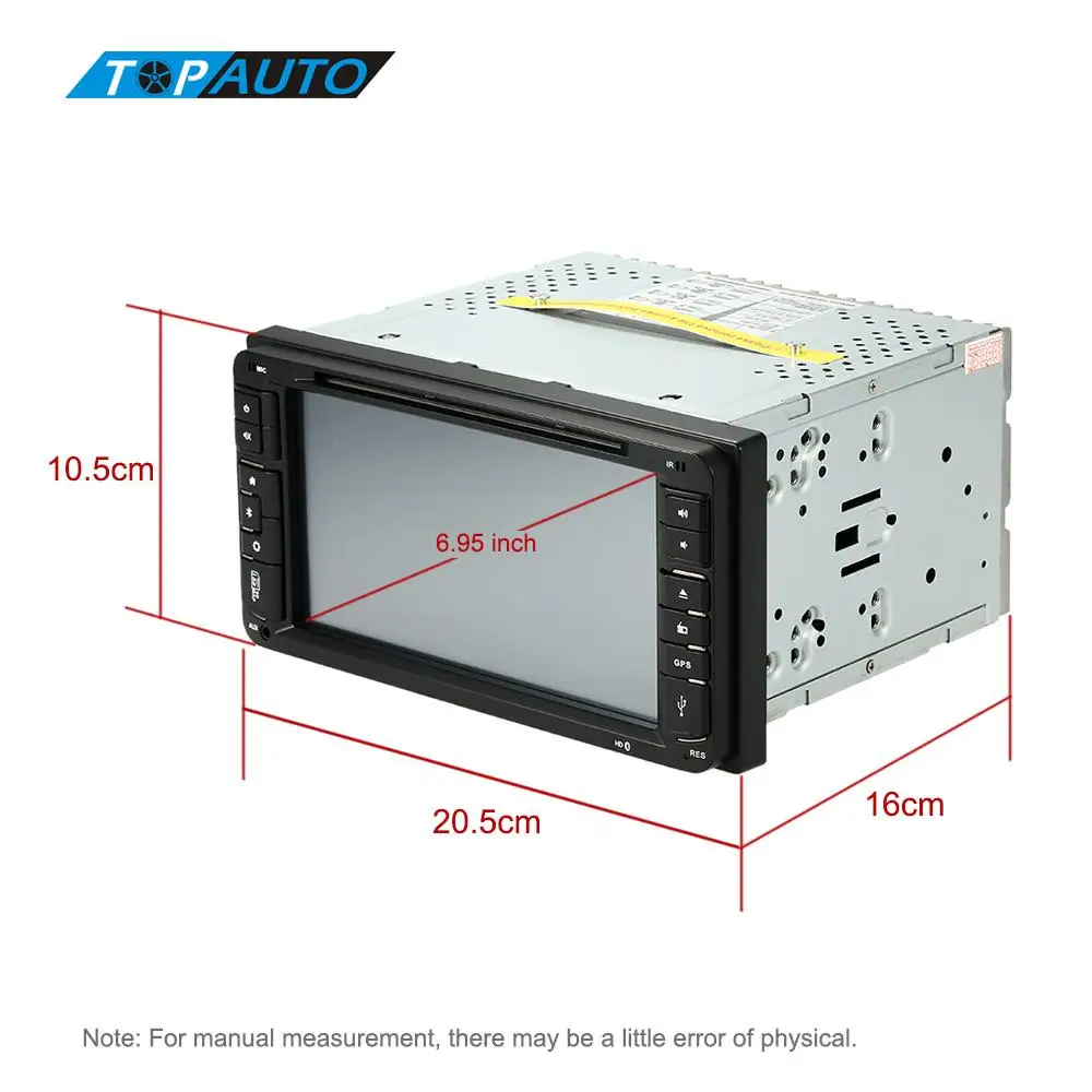 HD 6 95 дюймовый автомобильный DVD плеер в тире 2 Din ПК стерео GPS навигация + BT Радио для