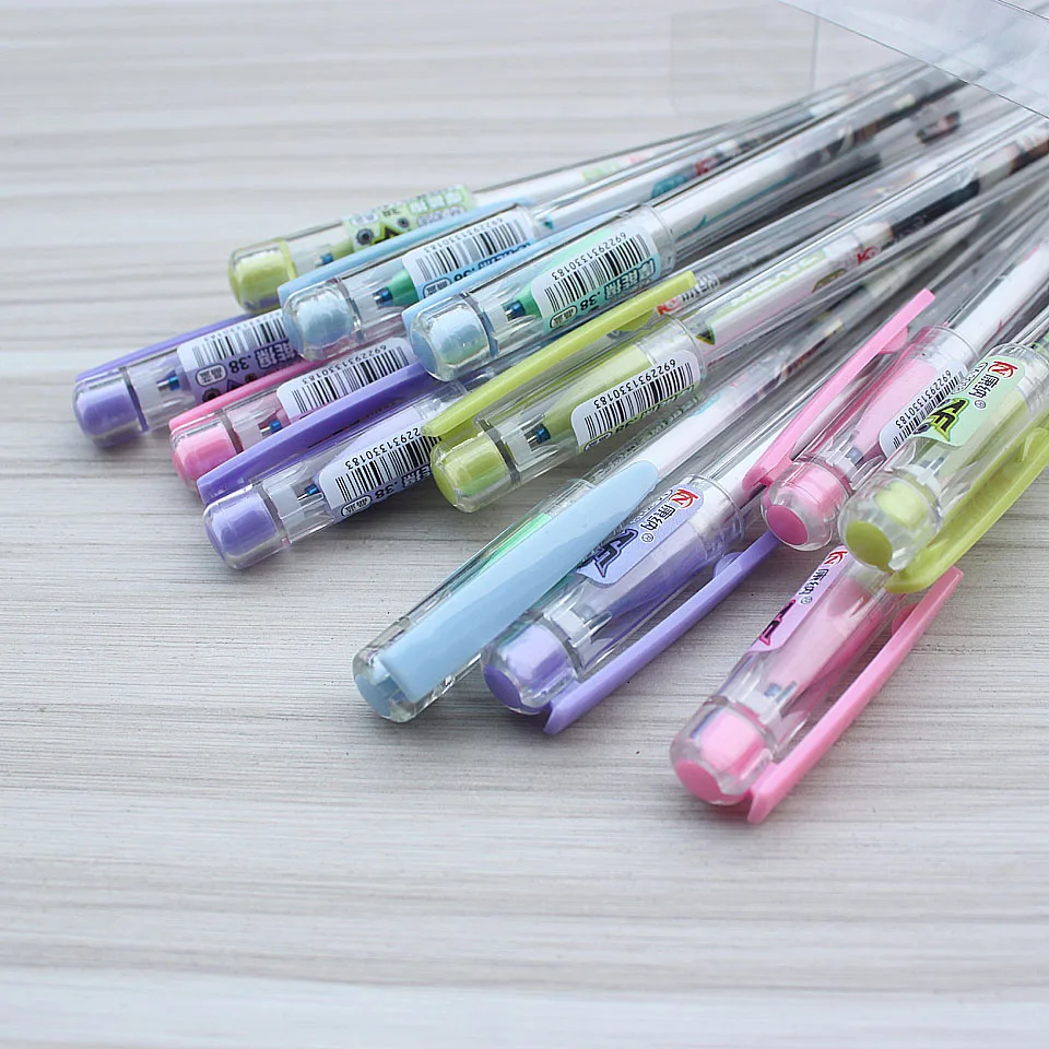 Multi color pretty cute erasable gel pen, 0.38mm hot wipe gel pen